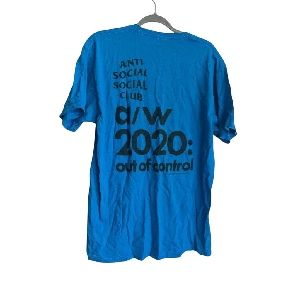 Anti Social Social Club ASSC AW 2020 Out Of Control Blue Graphic T-Shirt Mens L